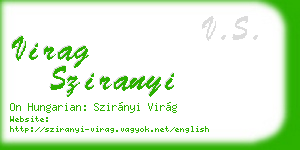 virag sziranyi business card